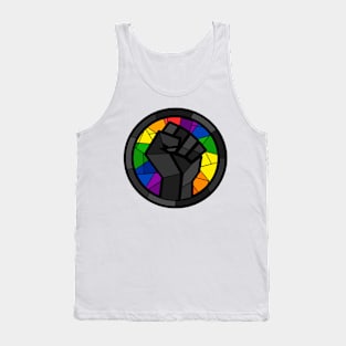 BLM Stained Glass Fist (Gay) Tank Top